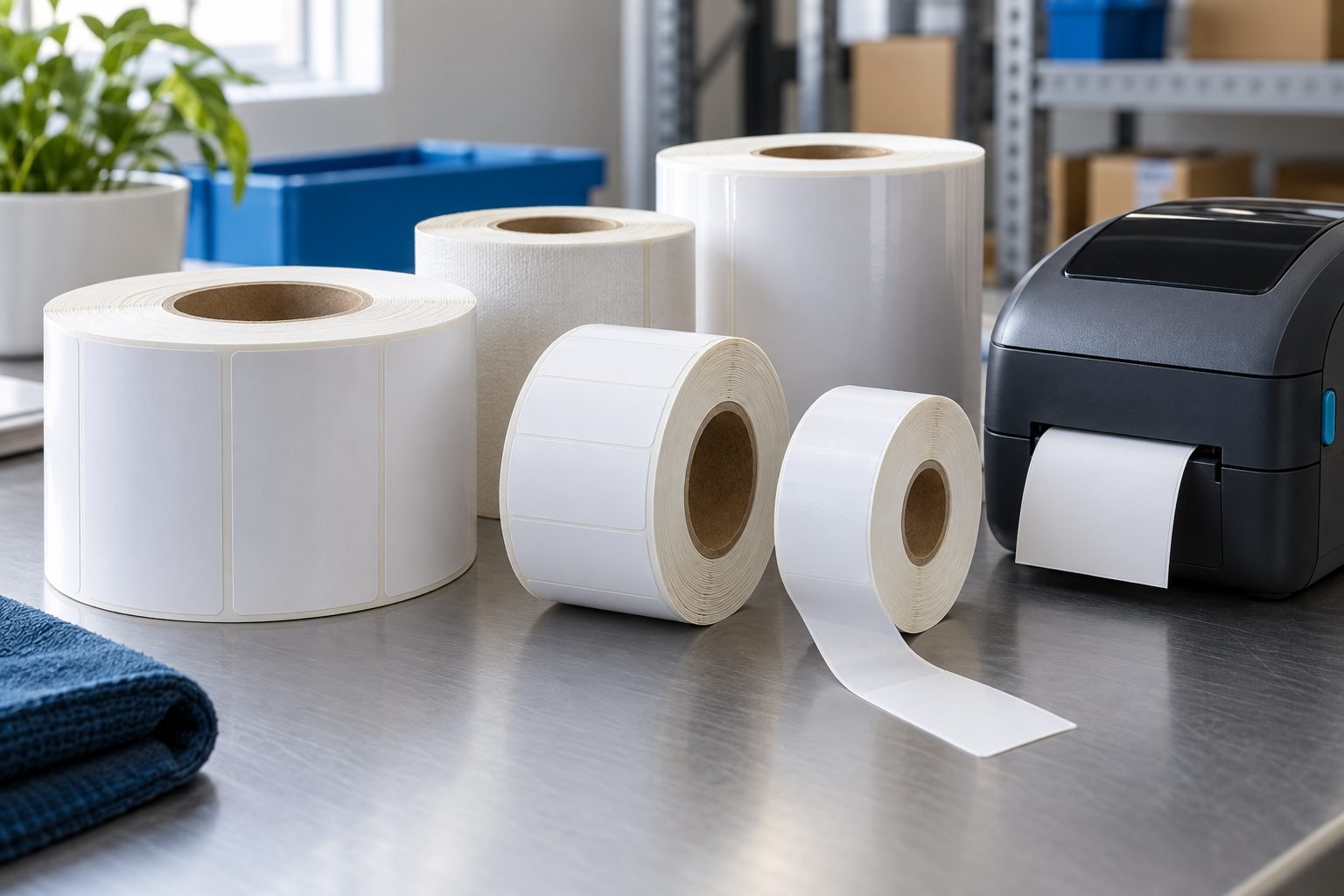 Rollo de etiquetas térmicas: cómo elegir tamaño y material